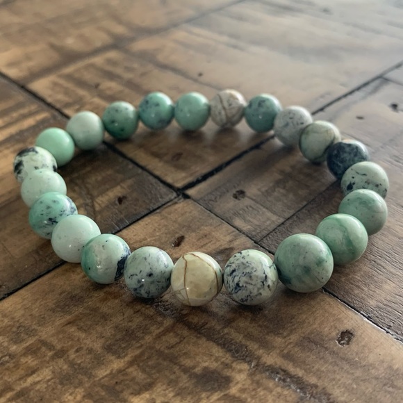 🎉 HP 🎉 8mm Turquoise Handmade Bracelet Chakra - Picture 2 of 8